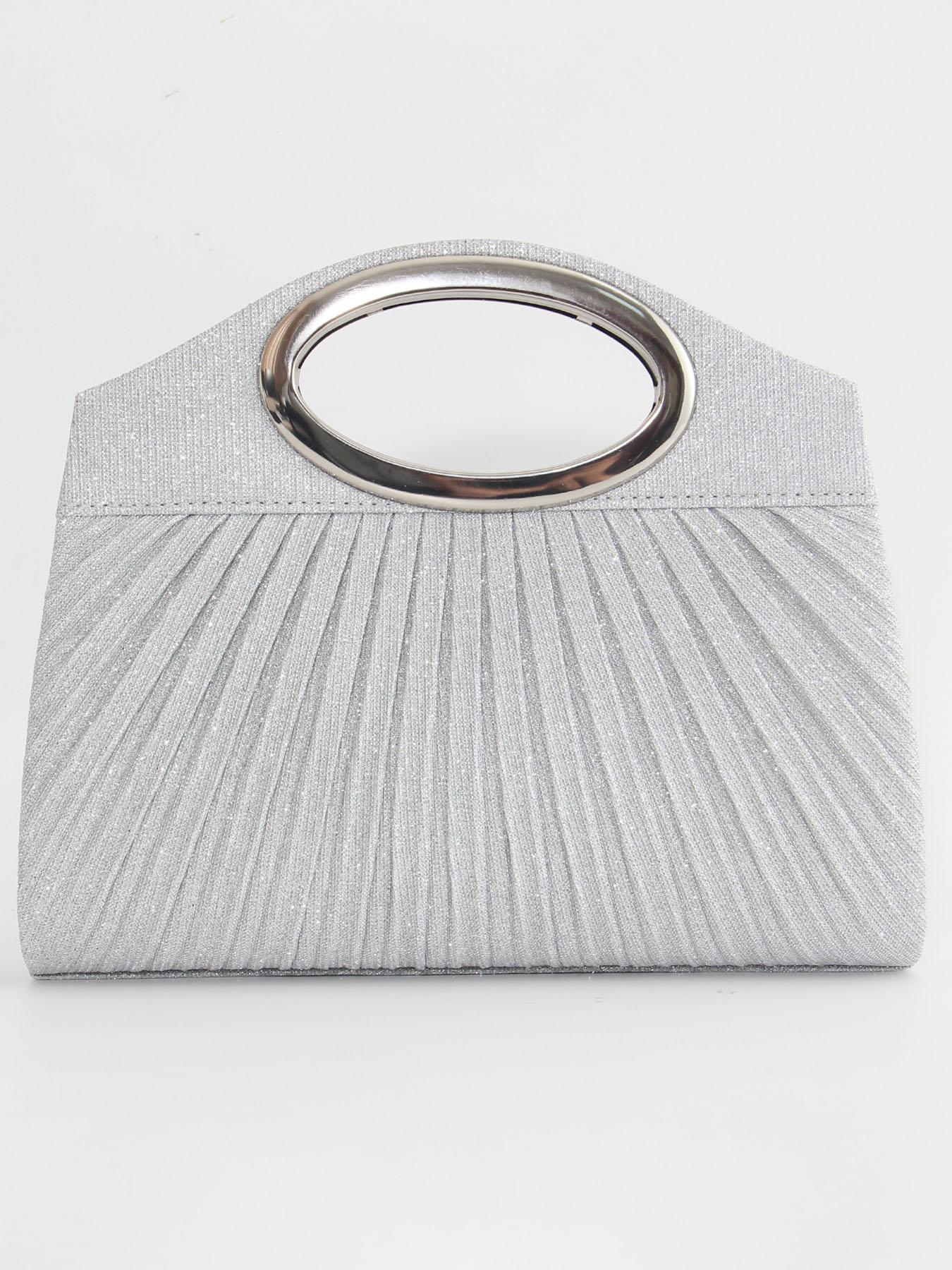 Women's Elegant Glitter Evening Clutch Bag, Metal Ring Handle, Pleated Design, Magnetic Closure, Versatile Strap, Perfect for Weddings, Parties, Wristlet Clutch Women's Elegant Glitter Evening Clutch Bag, Metal Ring Handle, Pleated Design, Magnetic Closure, Versatile Strap, Perfect for Weddings, Parties, Wristlet Clutch