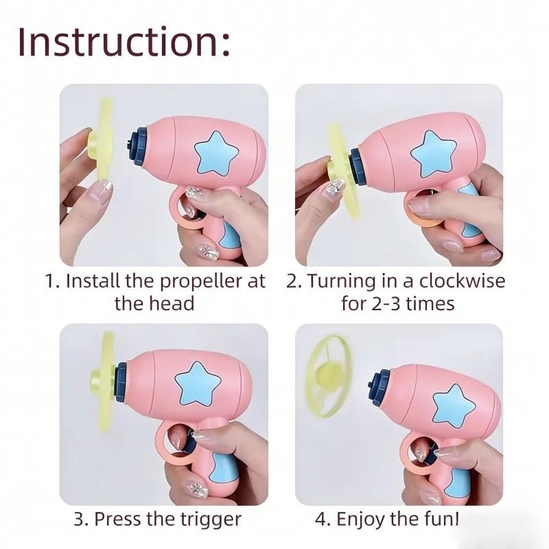 9Pcs Cat Fetch Toy Set Launcher Gun, Flying Disc Toy, Cat Track Toy for Cat Training Hunting Chasing Interactive Cat Toys for Bored Indoor, Cute Kitten Kitty Toys, Flying Propellers For Dog and Puppy Toy Pet Supplies, Cat Stuff Outdoorfun, Dog Stuff