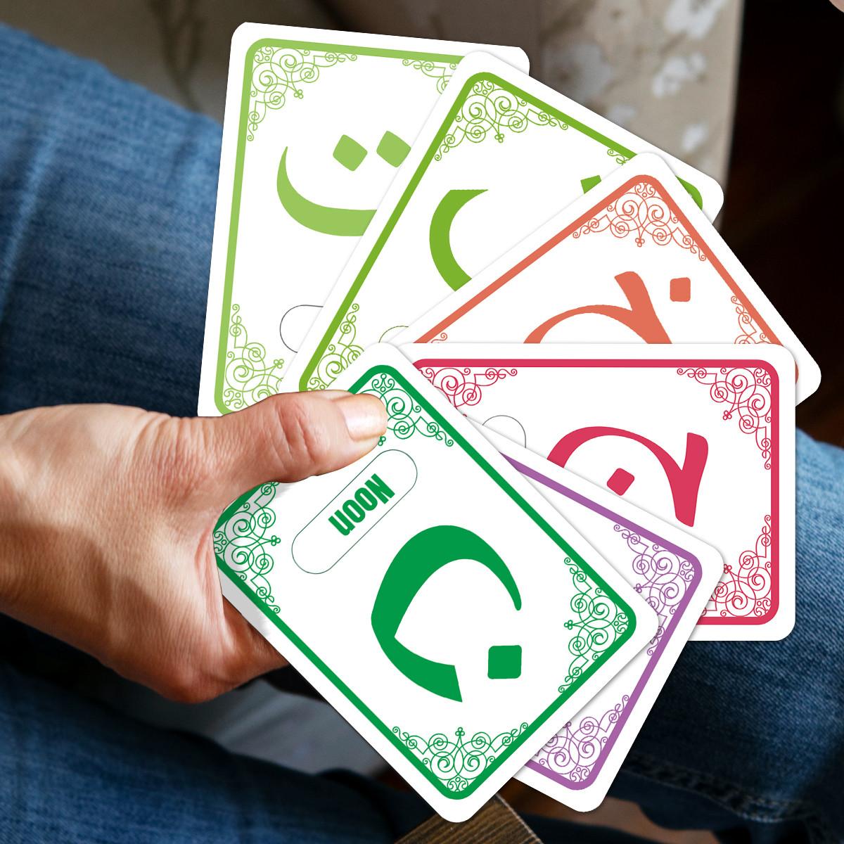 32pcs Arabic Alphabet Cards, Language Learning Cards for Beginners, Islamic Learning Tool for Arabic Script Recognition, Arabic Writing & Reading Learning Aid Cards, Vocabulary Flashcards, Word Cards