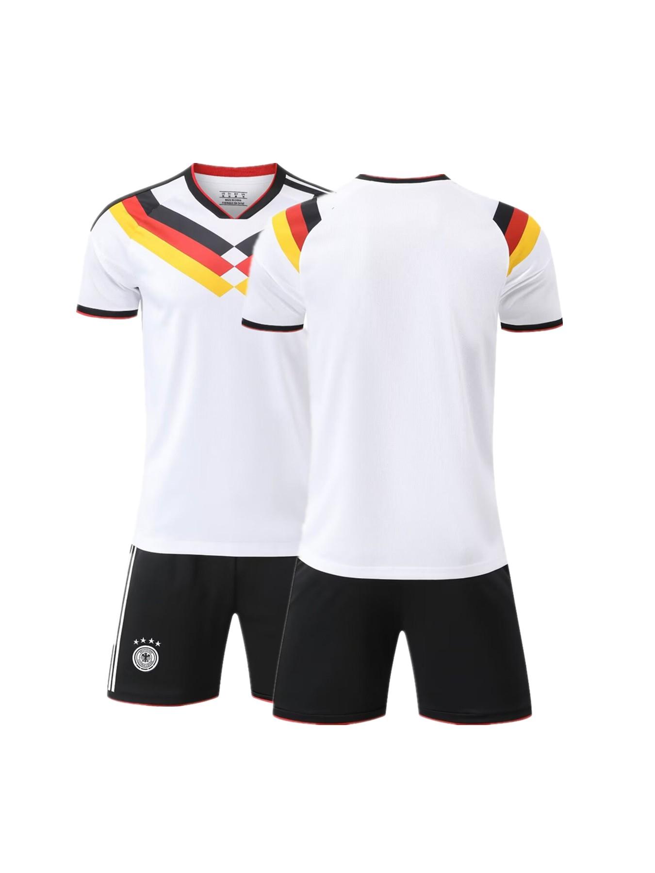 2627 New Football Kit Set, Germany Musiala Fan Jersey, Men's Sports Suit, Short Sleeve Shirt, Shorts, Training Gear, Soccer Equipment