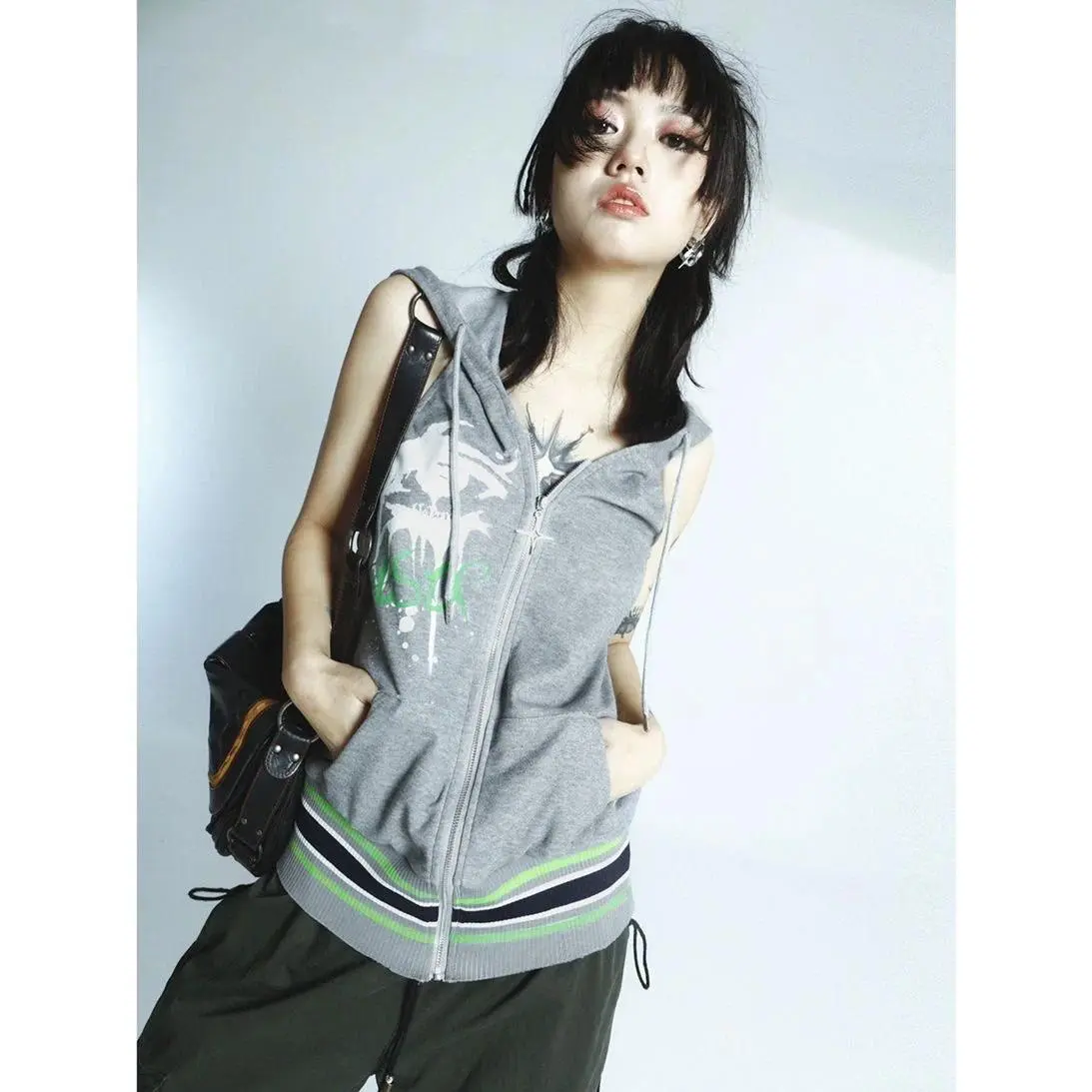 2026 Zebra Print Zip Up Hoodie Women's Clothing Hooded Short Sleeve Sweatshirts Y2k Tops Punk Causal Tees Fashion Summer Hoodies