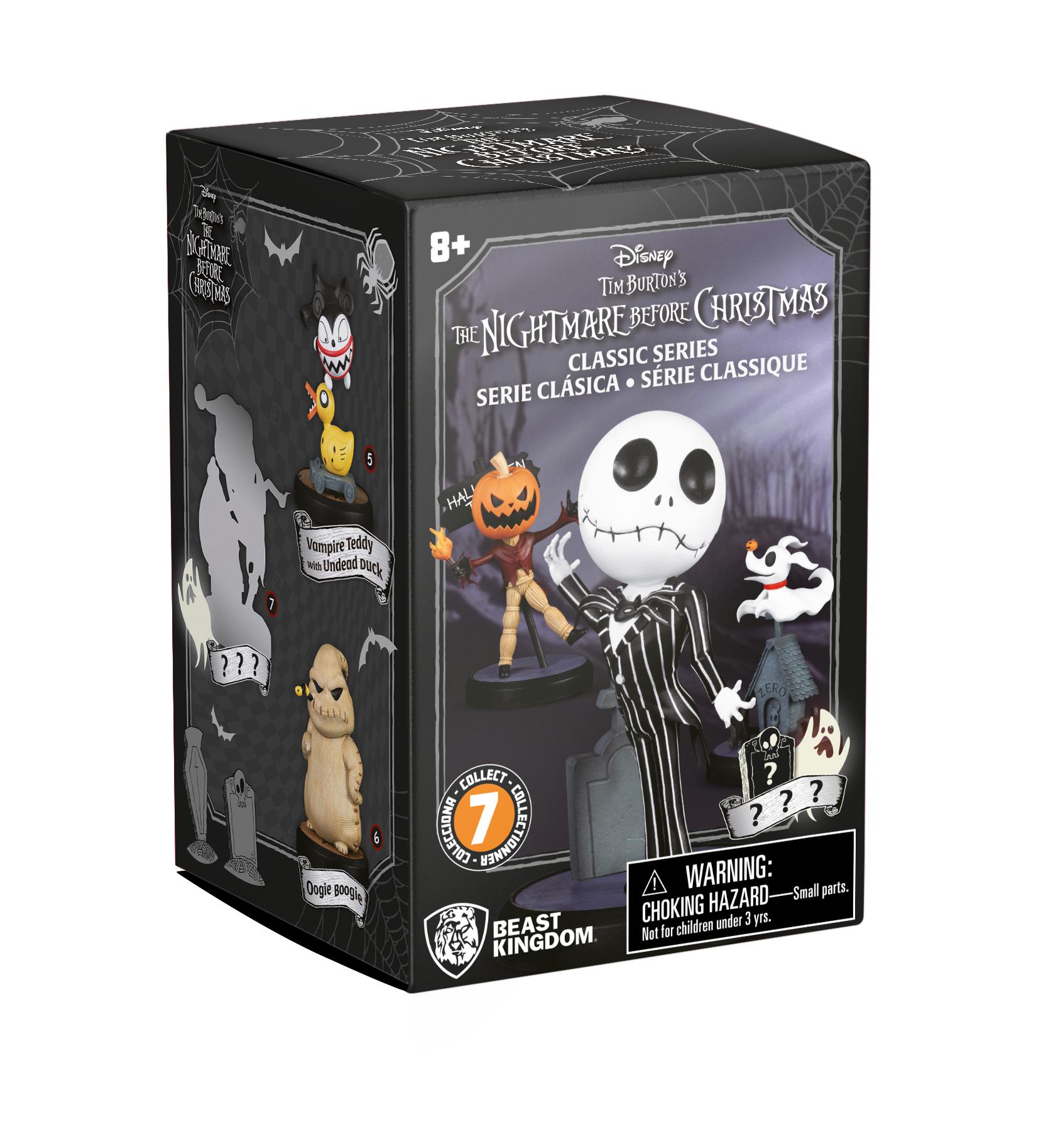 1PC Disney Officially Licensed The Nightmare Before Christmas Jack Skellington Zero Oogie Boogie Vampire Teddy Pumpkin Head Scarecrow Movie Figural Peripheral Collectible High-Quality Collections Desktop Decorations Christmas Good Gifts