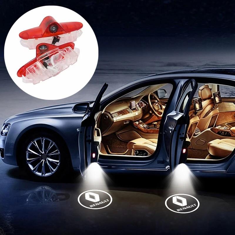 2pcs/4pcs  Renault Car Door Lights, Welcome Projection Lamp, High-Definition Non-Fading, Fits Megane Laguna Latitude Talisman, Car Interior Decor