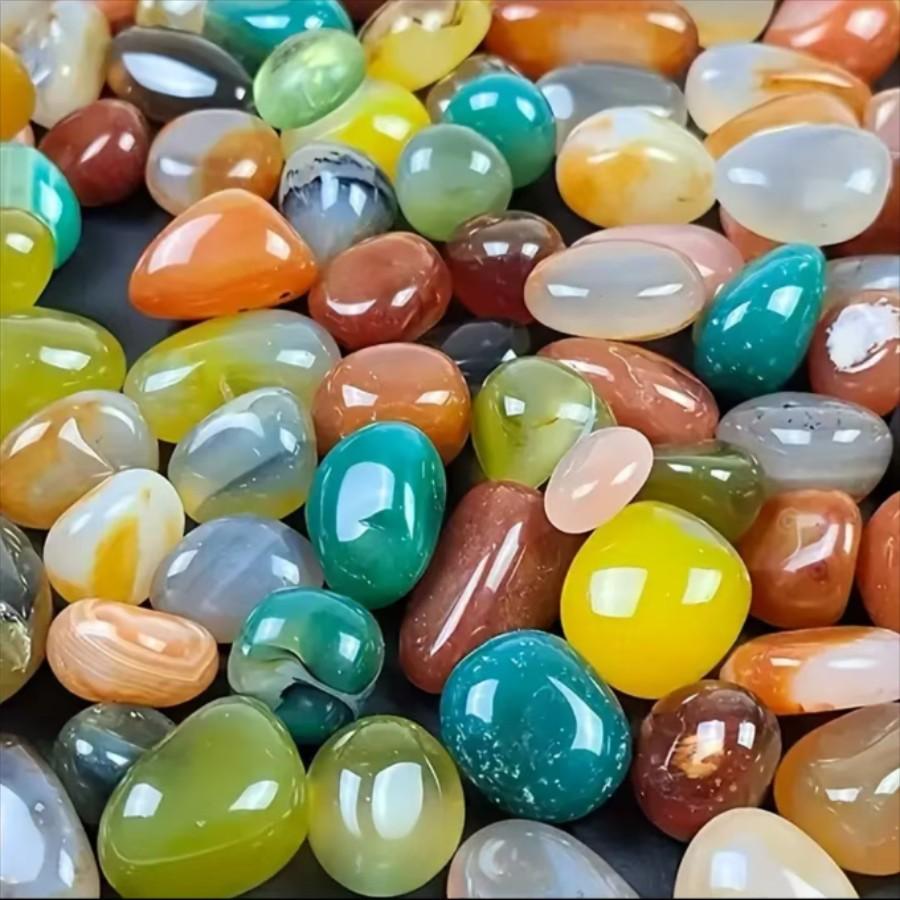 Mix Color Polished Decorative Stones for Meditation Aquarium Decoration, Vase Filler Plant Pot DIY Handmade Landscape Home Office Decor