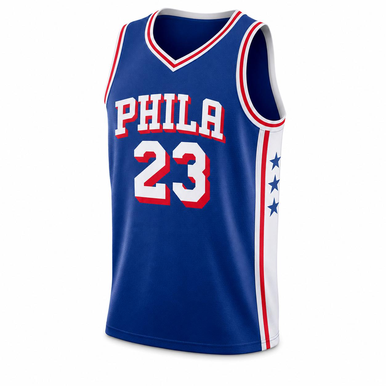 Unisex Basketball #23 James Philadelphia Team Swingman Jersey - Icon Edition - Royal Unisex Basketball #23 James Philadelphia Team Swingman Jersey - Icon Edition - Royal