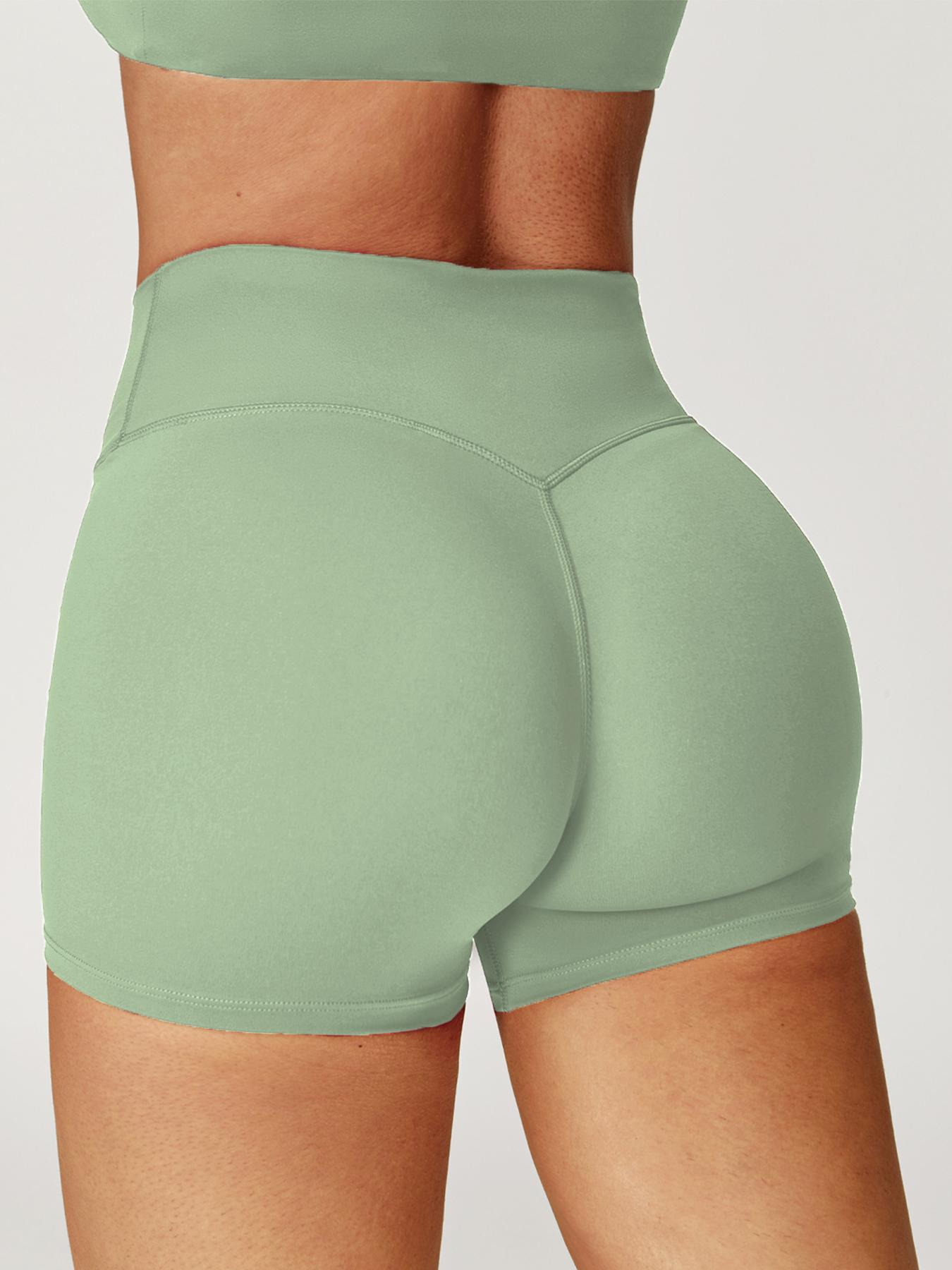 Women's High Waisted Tummy Control Booty Lift Athletic Shorts, Buttery Soft Workout Biker Shorts for Gym Yoga Running