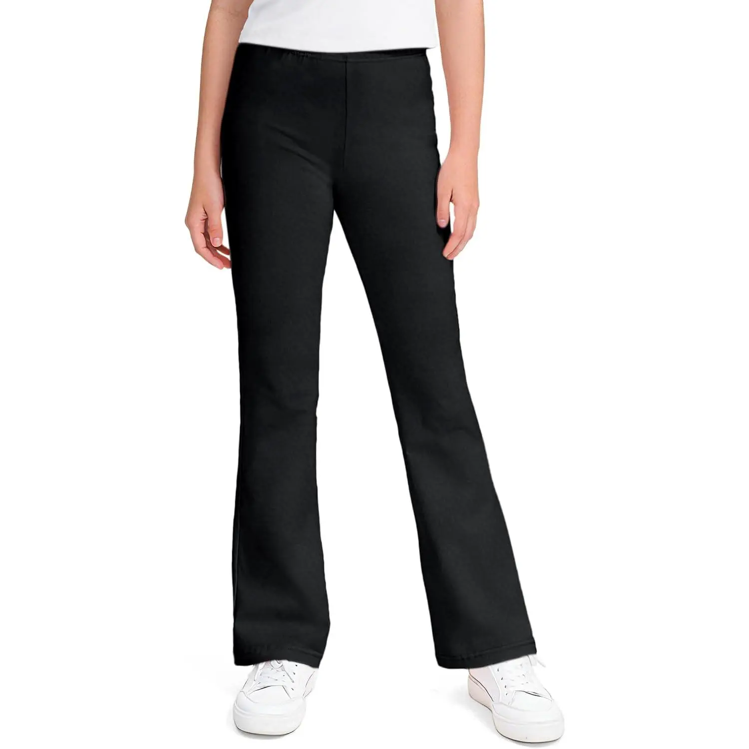Girls Flare Leggings School Uniform Pants for Kids Bell Bottoms