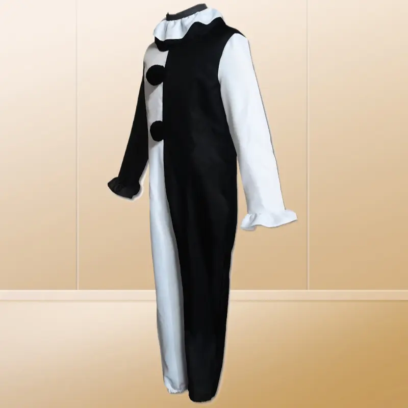Halloween Terrifier Cosplay Outfit Movie Stage Performance Costume Black White Jumpsuit Set