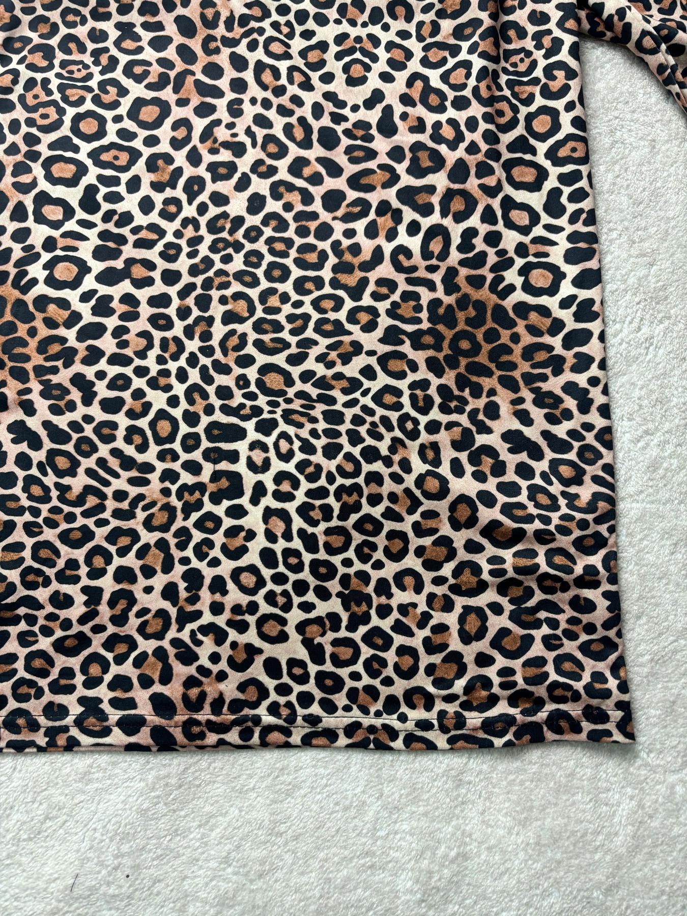 Elegant Leopard Print Dress, Bodycon Side Slit, Fitted Design, Perfect for Casual & Party Wear, High-Quality Fabric, Stylish Women's Clothing