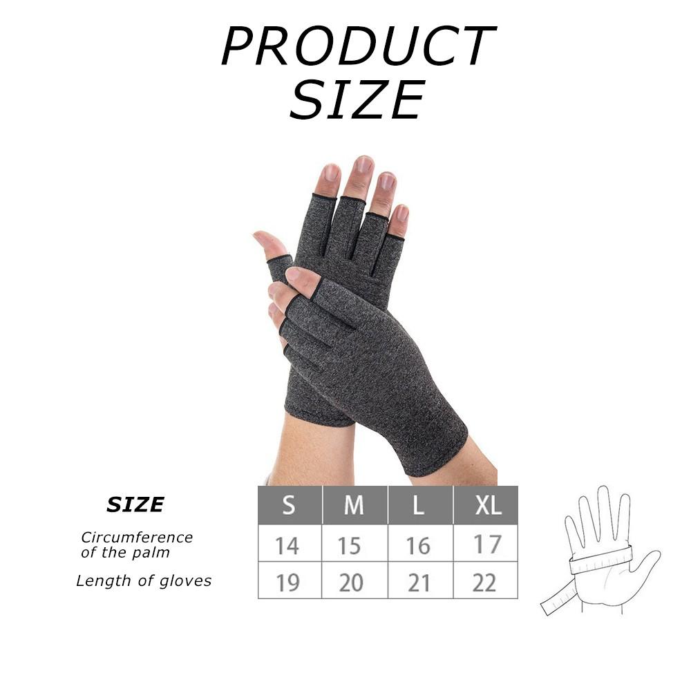 Half-Finger Arthritis Gloves, Compression Support Breathable Material Silicone Palm Anti-Slip, Ideal for Daily Wear, Office Commute, Comfortable and Durable, Durable Construction