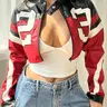Women's Figure Print Drop Shoulder Jacket, Casual Long Sleeve Outerwear for Fall & Winter, Ladies Clothes for Daily Wear Coats, Fashion Casual Outerwear