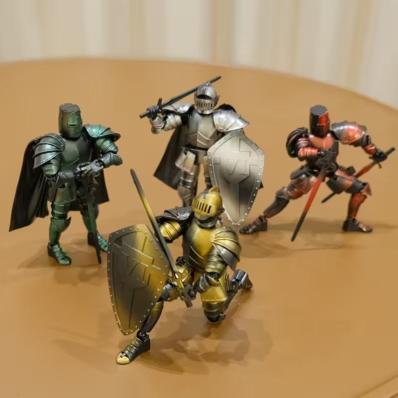 Ancient Roman Medieval Knight Warrior Multi-Jointed Assembling Toy Building Set, Boy Star Diaga Model DIY Educational Gift, Birthday Present