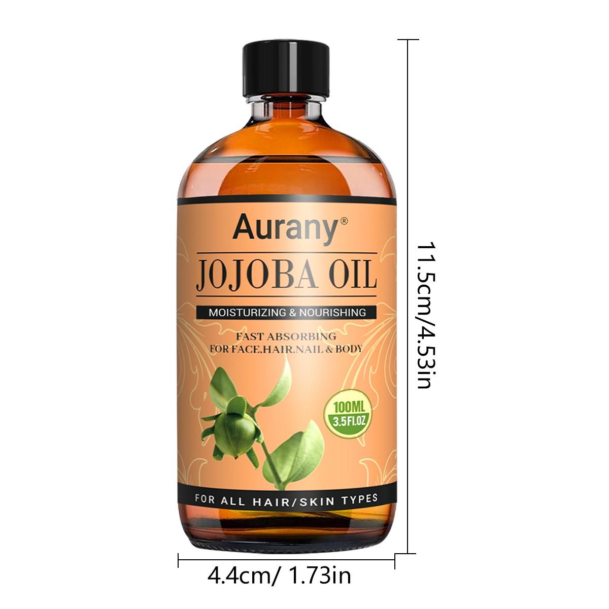 Jojoba Oil Essential Oil for Skin, Premium Grade Carrier Oil,Essential Oil For Moisturize and Relieve Dry Skin,Natural Cold Pressed Oil ,Suitable For Face,Hair,Nail and Body,Essential Oils for Diffusers for Home-100ML