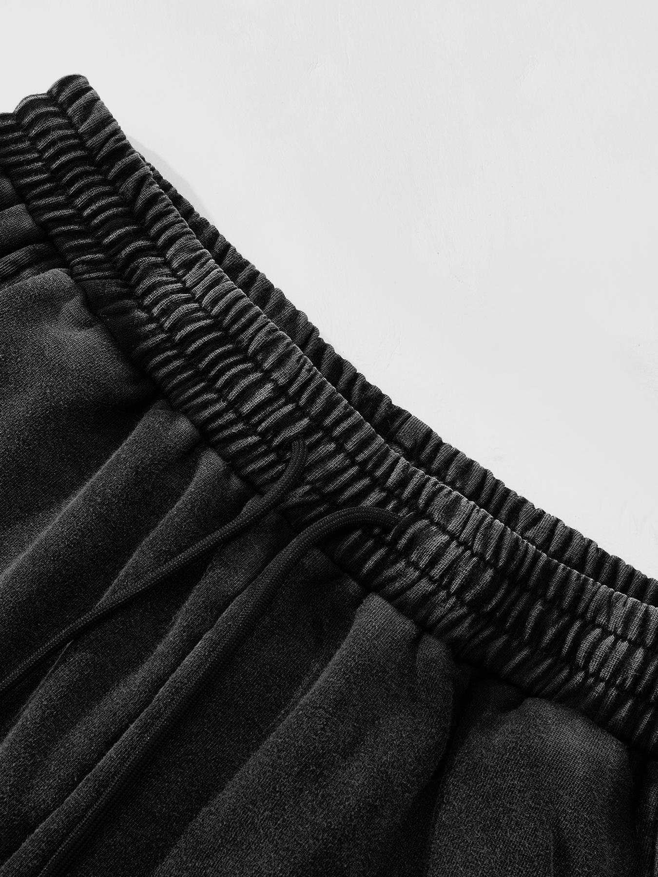 Vintage Acid Wash Stained Glass Graphic Print Hoodie and Oversized Sweatpants 2-Piece Set | Y2K Grunge Streetwear Co-ord for Men & Women | High-Quality Heavyweight Religious Art Tracksuit for Daily Street Style