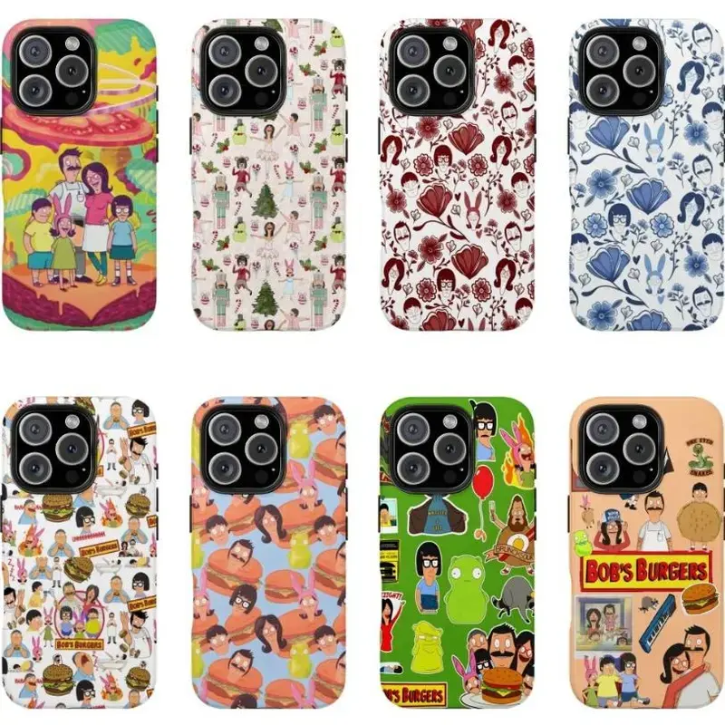 JIACC Burger Funny Quirky Smartphone Case, Handheld Cellphone Casing for iPhone 17 16 15 14 13 12 11 Pro Max X XS & Samsung Galaxy S21-S25 Plus Ultra