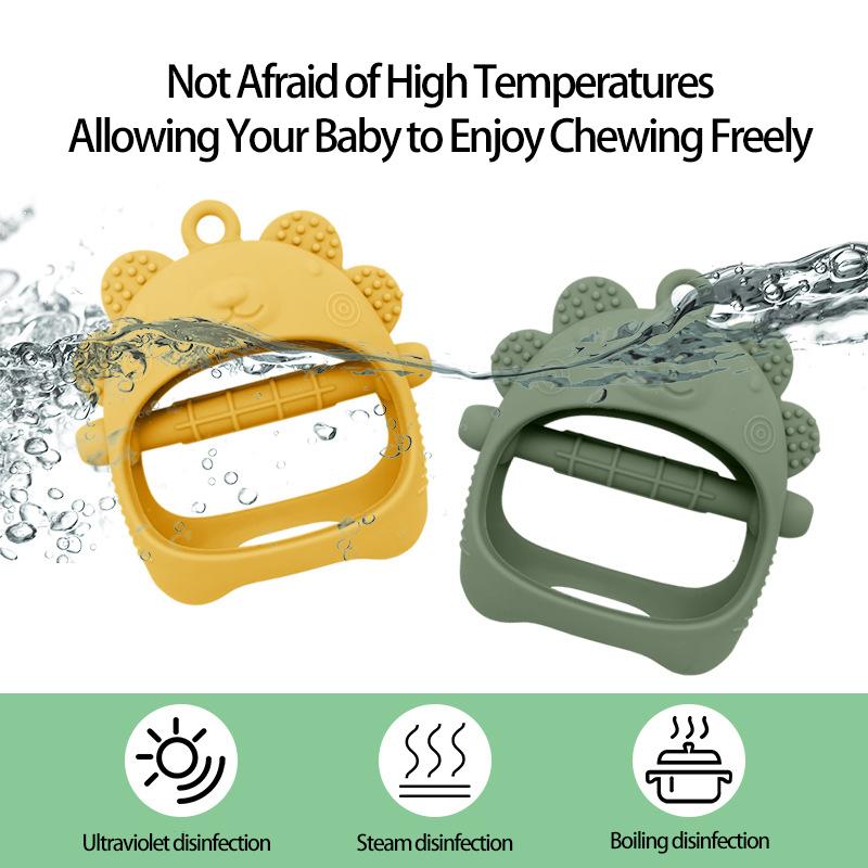 Food Grade Silicone Teething Mitten,Baby Teething Toy for 0-6 6-12 Months,  Anti Dropping Wrist Hand Teethers Baby Chew Toys for Sucking Needs, BPA Free