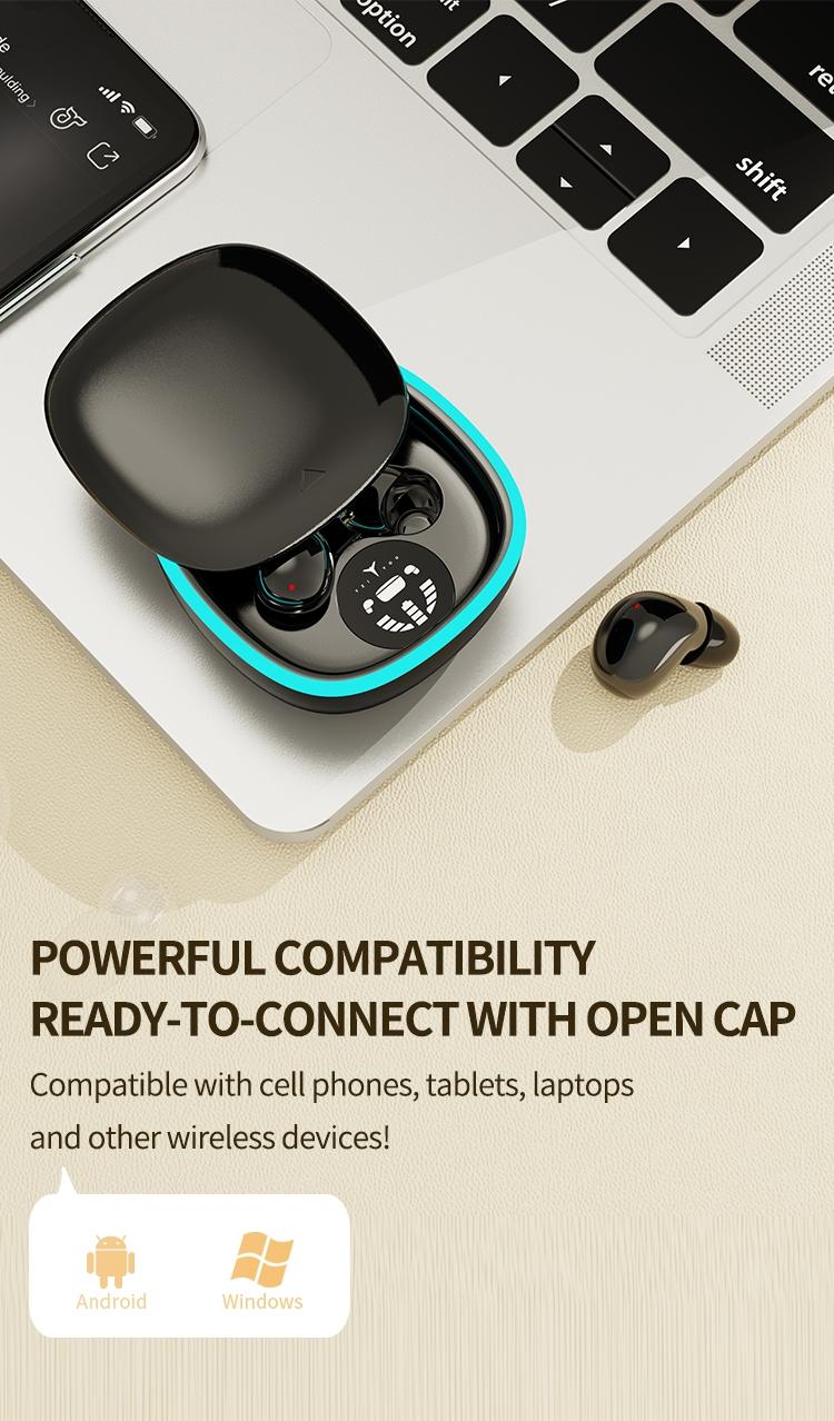 Ultra Small Mini Wireless Earphones, True Wireless, Noise Cancelling, High Fidelity Sound, Touch Control, USB-C Charging, Ideal for Running and Sleep