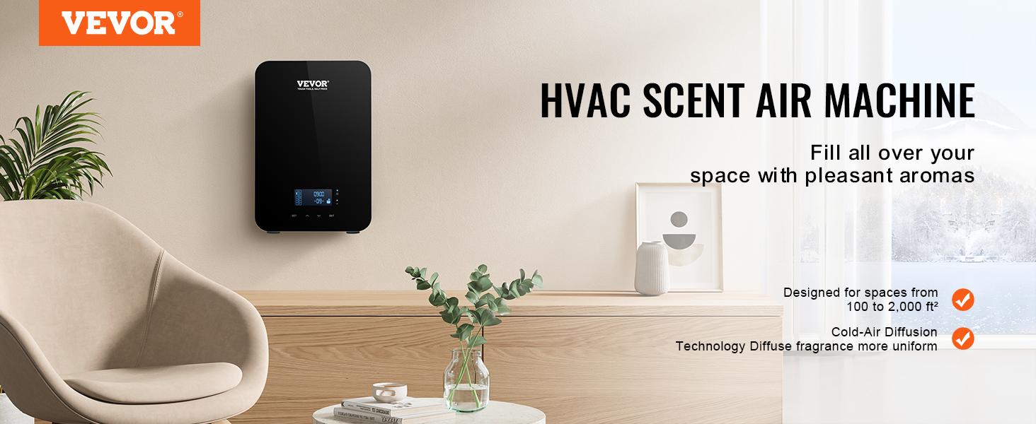 VEVOR Scent Air Machine, 180ml Bluetooth Smart Essential Oil Diffuser, 2000sq. ft Waterless HVAC Scent Diffuser with Cold Air Technology, Aromatherapy Diffuser Machine for Home, Office, Hotel, VEVOR Scent Air Machine, 180ml Bluetooth Smart Essential Oil Diffuser, 2000sq. ft Waterless HVAC Scent Diffuser with Cold Air Technology, Aromatherapy Diffuser Machine for Home, Office, Hotel,