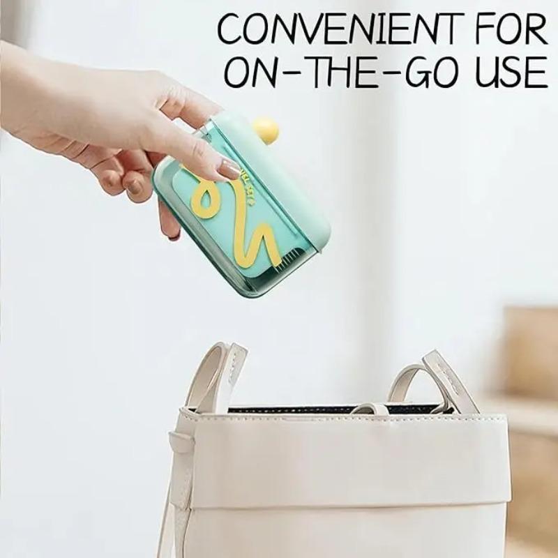 Travel-sized storage case - features an automatic pop-up dispenser, portable and refillable, perfect for oral care at home, in restaurants, and while traveling.