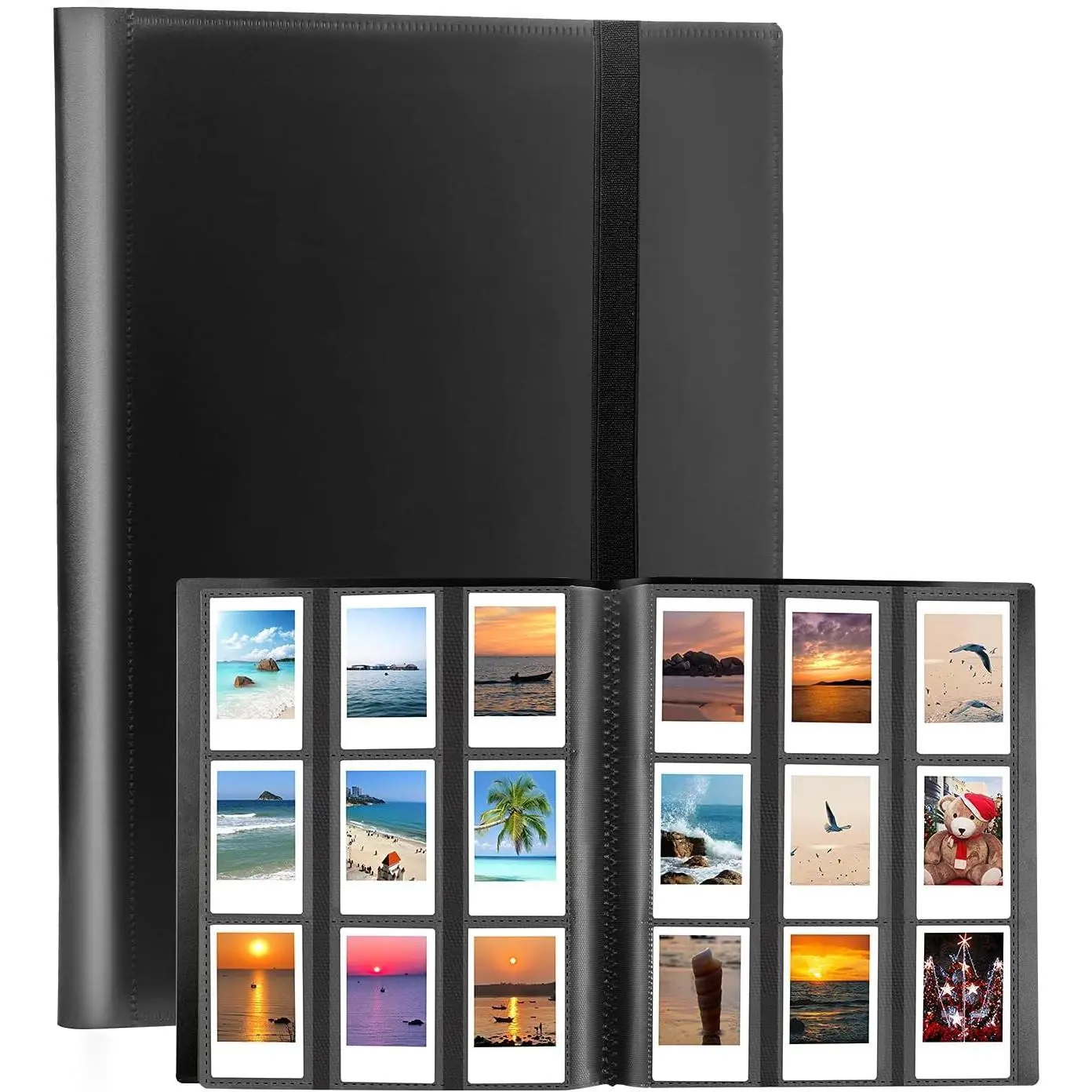 432 Pockets Photo Album for Fujifilm Instax Mini Camera, Polaroid Camera, for Fujifilm Instax Mini 12 11 9 40 41 99 90 8 7 LIPLAY Instant Camera, Polaroid Snap PIC-300 Z2300 Instant Camera, Black