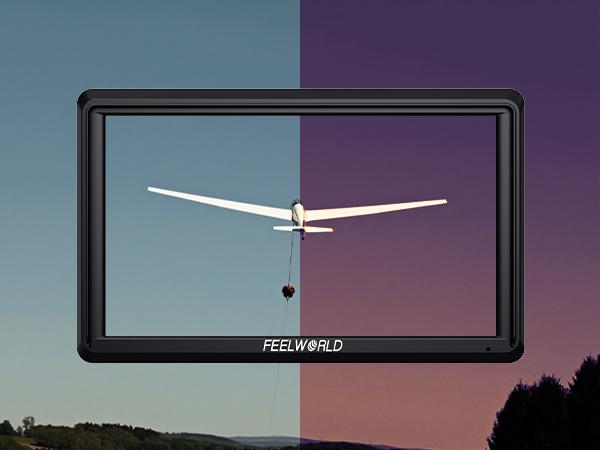 FEELWORLD S55 5.5 inch Camera DSLR Field Monitor Small Full HD 1920x1152 IPS LUT Video Peaking Focus Assist with 4K HDMI 8.4V DC Input Output Include Tilt Arm