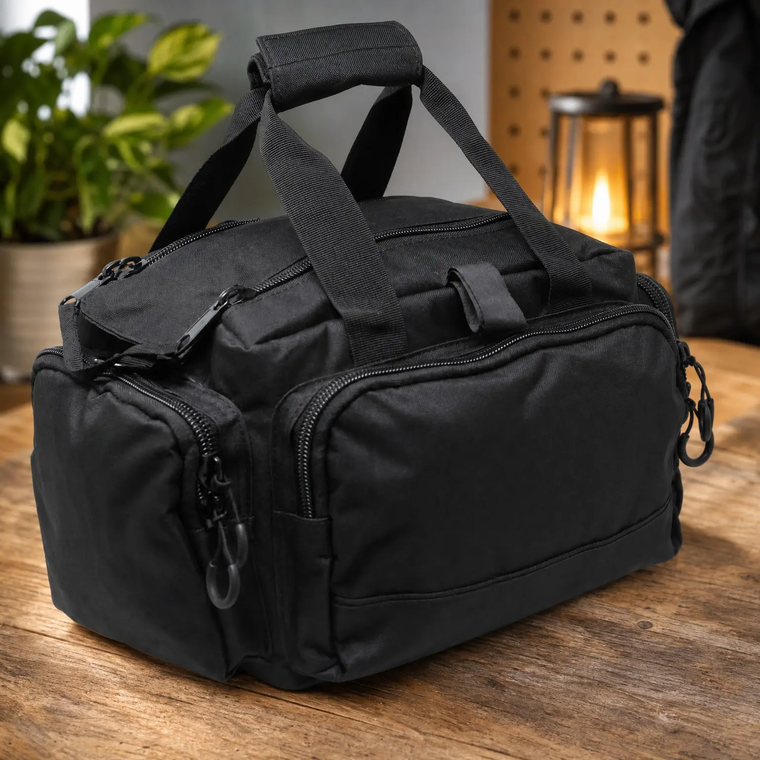 Medium Size Range Bag for Shooting - Gun Case for Handguns, Ammo Storage, Tactical Backpack with Molle Webbing, Free Subdued USA Patch