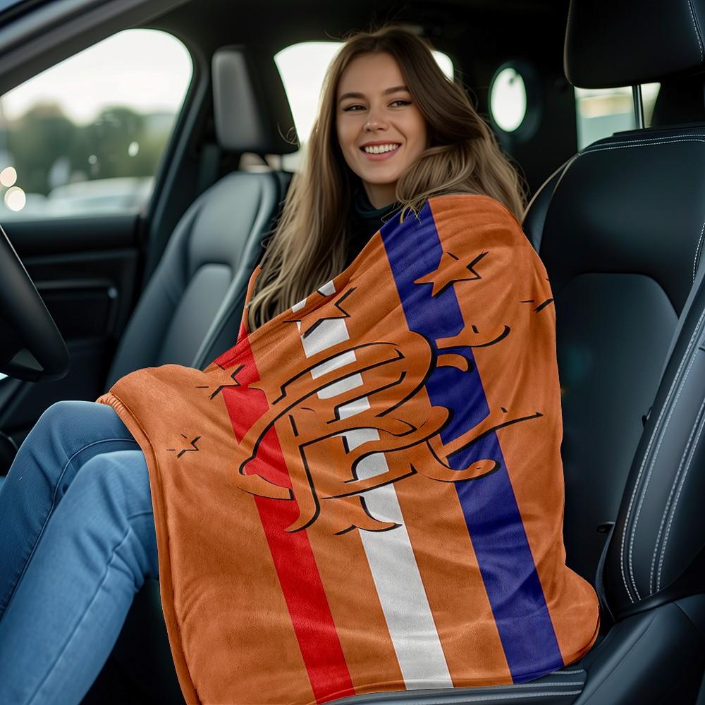 Glasgow Rangers Football Club Print Blanket, Ultra-Soft Flannel Nap Blanket, Shawl Blanket, Small Cover Blanket, Perfect Holiday Gift