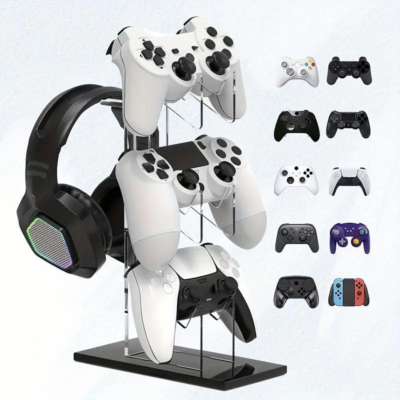 3-layer Game Controller Stand & Headphone Stand, Storage Stand For PS5 S4 Controller, Controller Holder Headset Stand Gaming Accessories, Headphone Hanger