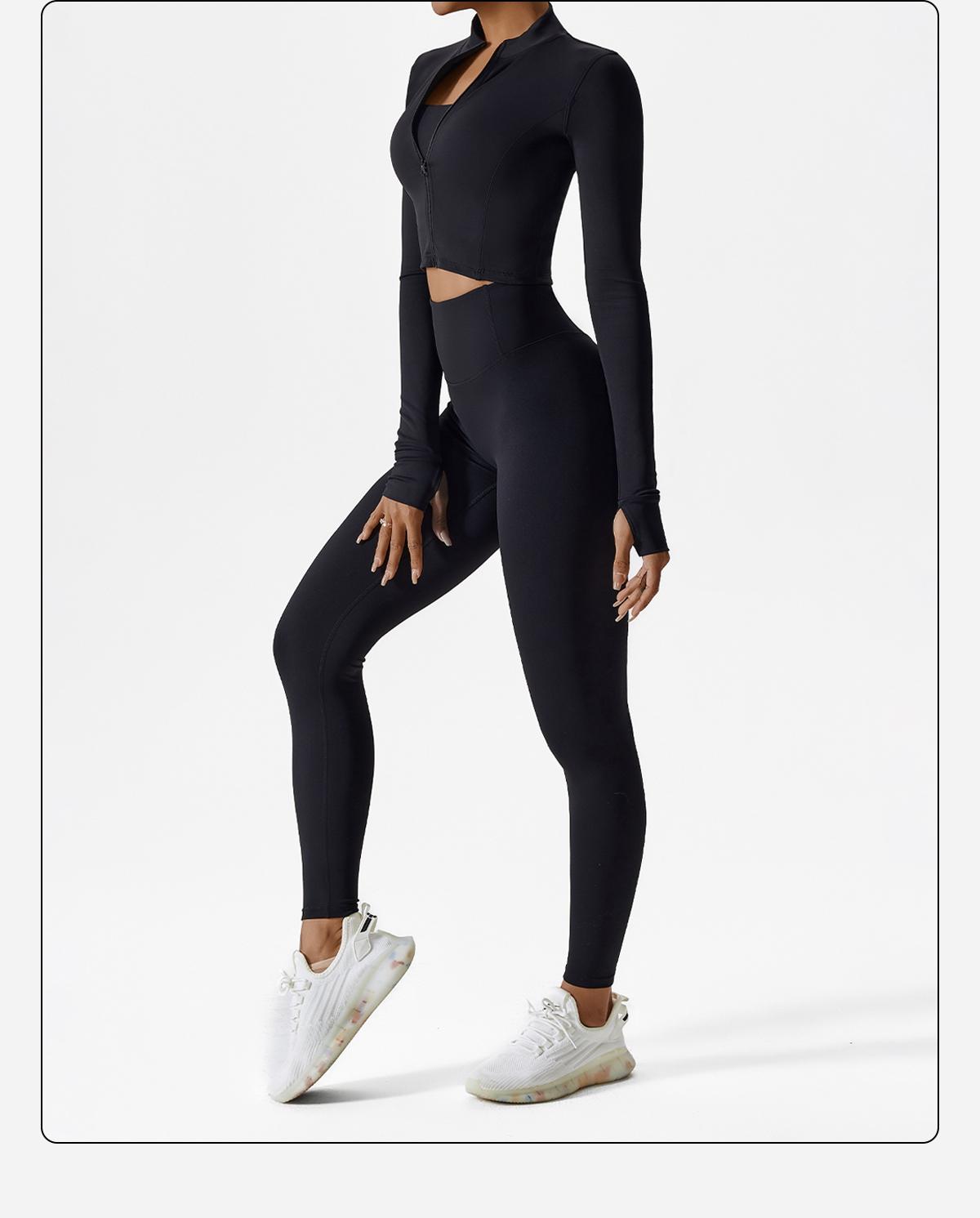 MFVIM Women's Solid Criss Cross Crop Tank Top High Waist Leggings & Zip Up Crop Jacket Tracksuits Set for Yoga Gym Workout Running Athletic Wear Comfortable Outfits with Skin-Friendly Fabric and Non-Slip Thumbtacks Sports Outwear Sleeveless Sweatsuits Spr