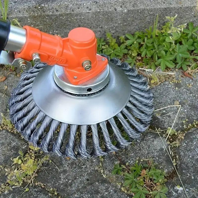 Alloy Steel Weed Brush Head, Lawn Mower Attachment, Rust Removal and Weeding Tool, Garden Equipment Accessory