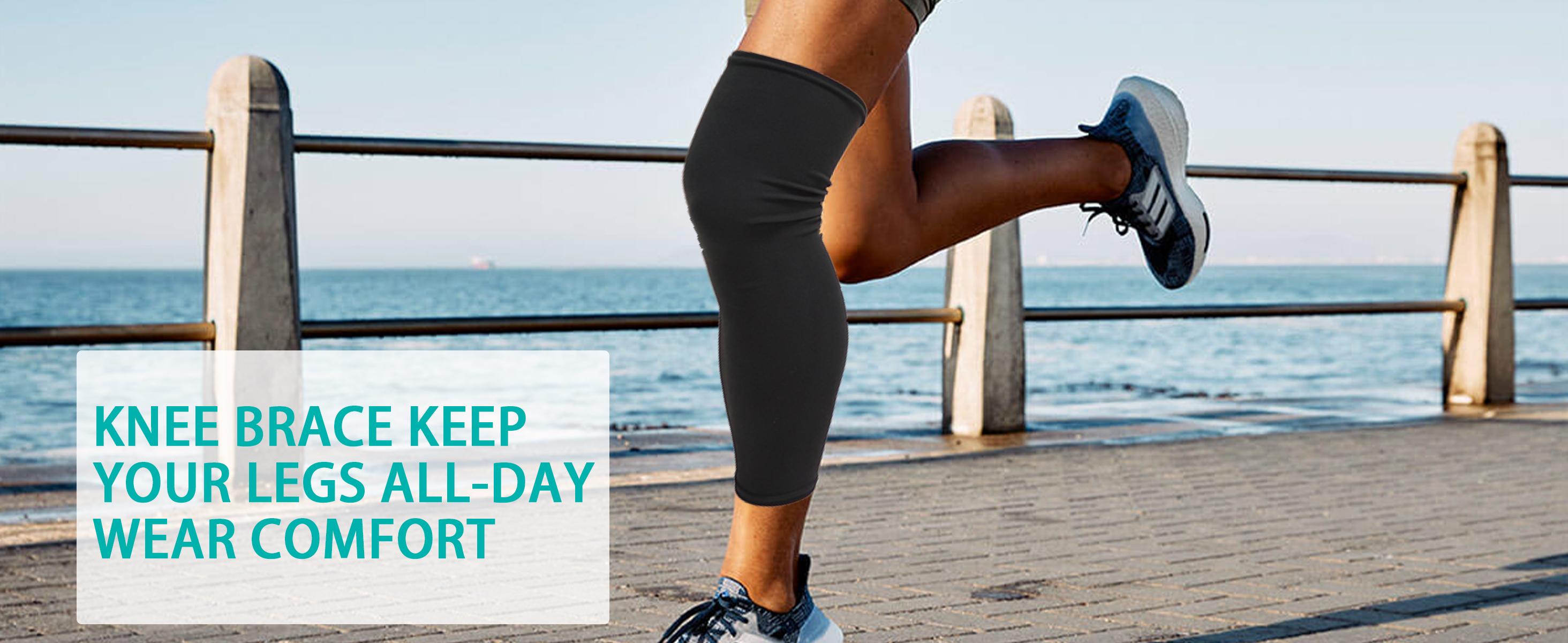 Soft Breathable Knee Liner Sleeve for Under Knee Brace, Moisture Wicking Prevents Sweat Build Up for All Day Comfort,Women & Men