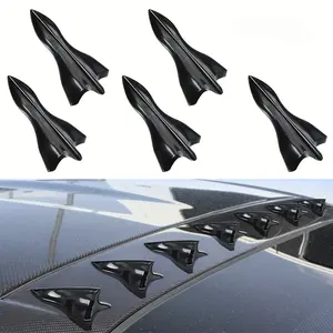Airflow vortexer and shark fin diffuser aerodynamic kit - suitable for the car roof/wing panel spoiler combination of most sedans and SUVs (black/carbon fiber model) - vehicle downforce system, exterior accessories
