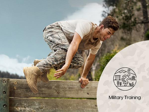 NORTIV 8 VaporGuard Men's Waterproof Military Tactical Workboots Highcut Shoes with Ankle-high Protection Durable Breathable Fabric for Outdoor & Indoor Use Black Safety Footwear SpringStatements