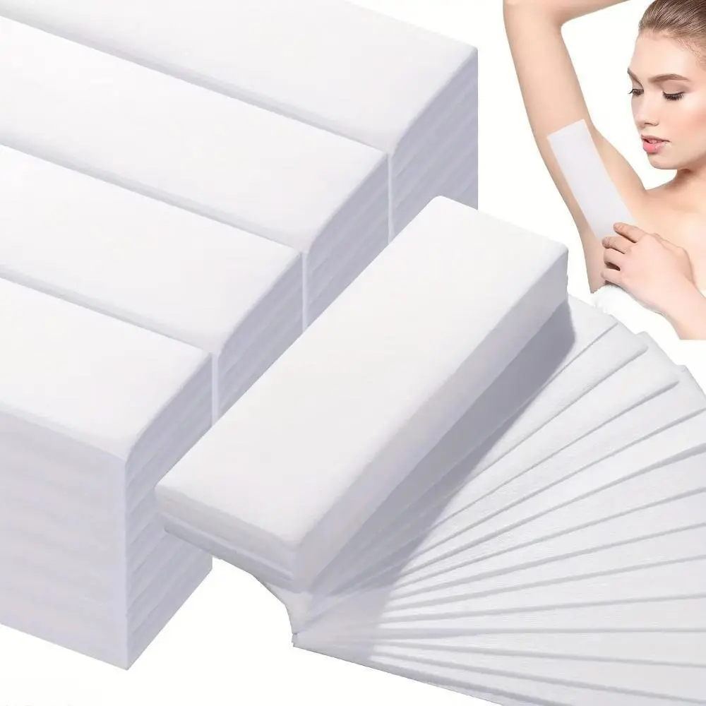 Non-Woven Hair Removal Wax Strips - Quick, Easy, Gentle Cosmetic Body Care Pack for At-Home Facial, Leg Grooming, Smooth Results for Women, Convenient