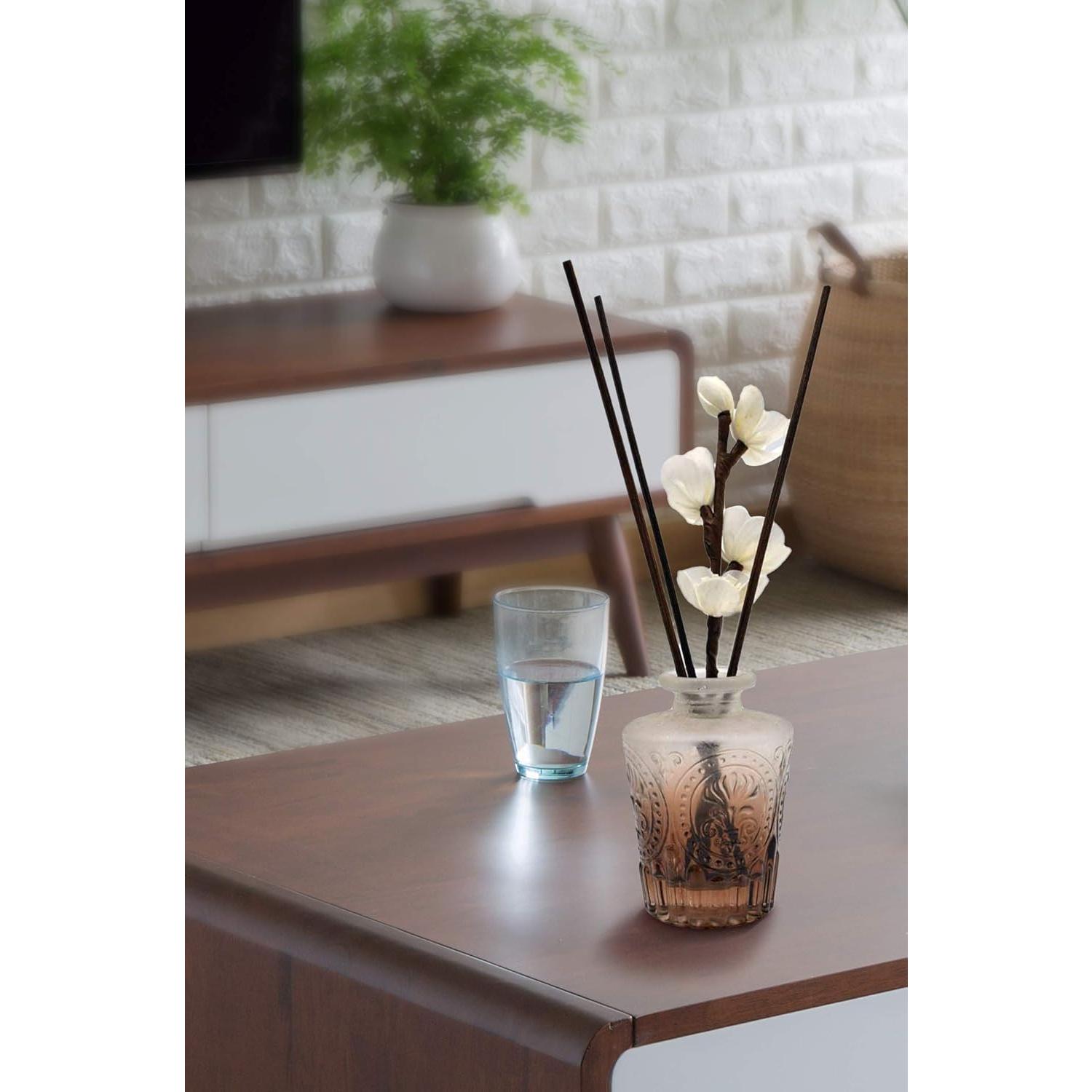 50 count Black Reed Diffuser Sticks Refill Replacement 10 inch  Essential Oil Aroma Reed Diffuser Sticks (Black-50pcs)