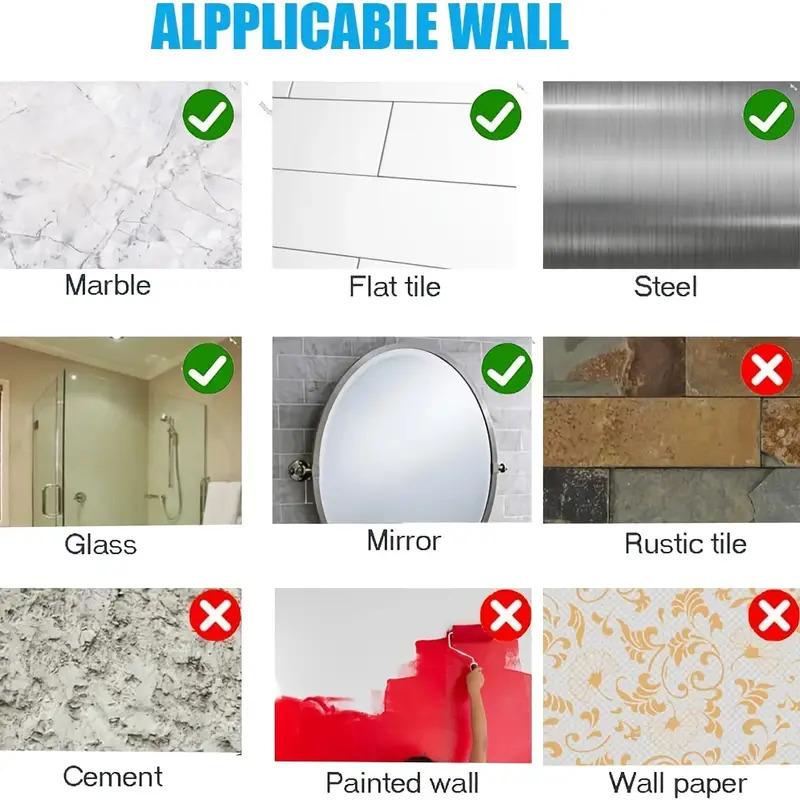 Wall Mounted Shampoo & Conditioner Dispenser Set, No Drill Installation, 400ML Liquid Soap Shower Pump, Bathroom Organizer