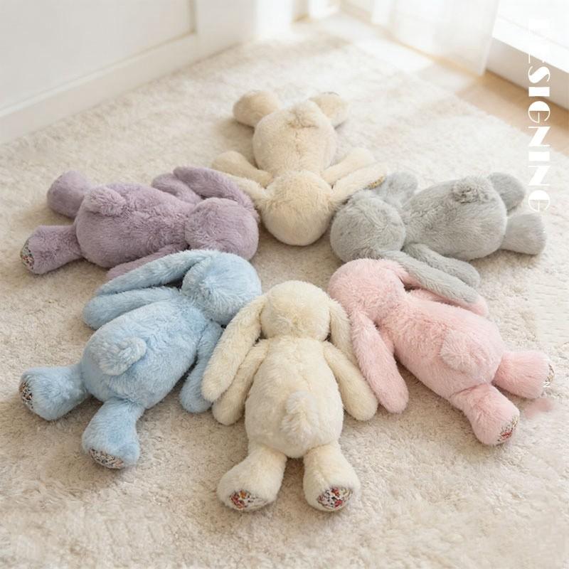 Cute Rabbit Plush Toy, Floral Lop-Eared Bunny Plush Doll, Childhood Stuffed Animal, Birthday Gift, Christmas Gift for Children, Home Decoration