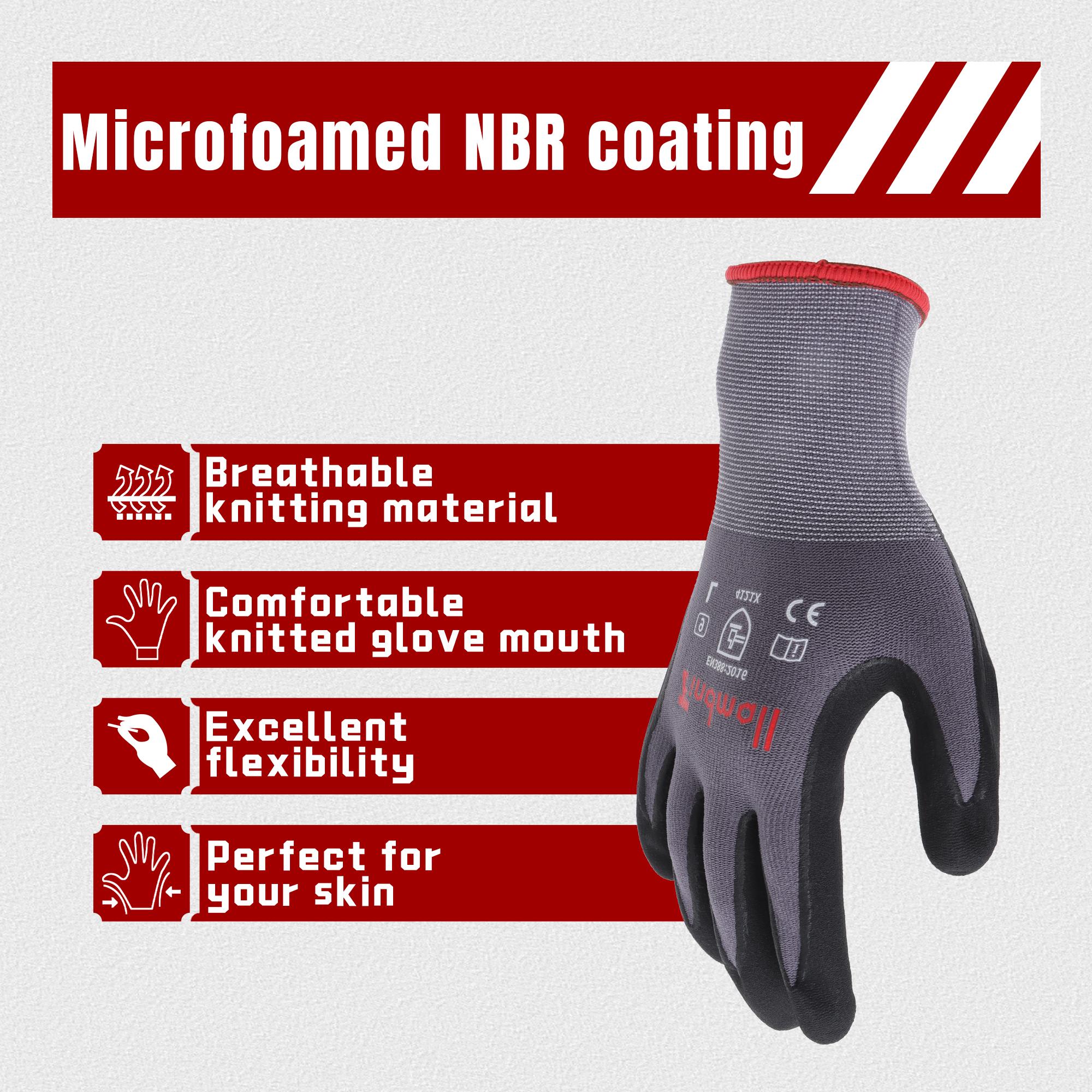 Findmall 3/6/12 Seamless Knit Gloves for Warehousing, Construction Sites & Horticultural Planting - Work Gloves for Women & Men