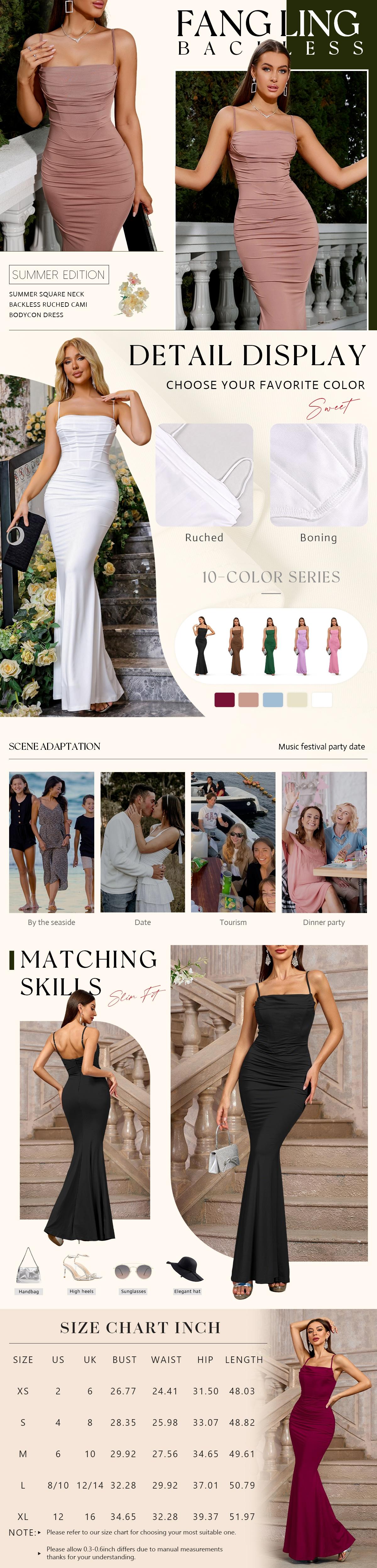 Parthea Corset Slip Dress | Fit Ruched Mermaid Hem Maxi Gown for Formal Prom & Nightlife,Comfortable Chic Casual Evening Wear for Women