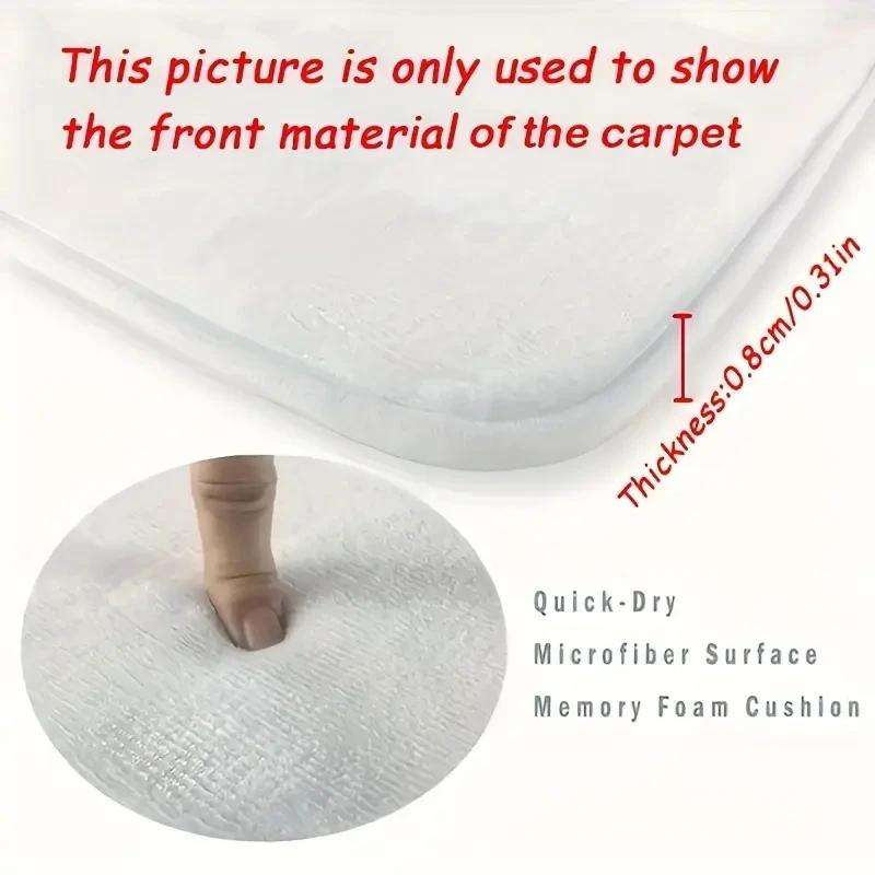 2D Flat, 2D Flat, 2D Flat Printing, 3pcs Lawn Grass Pattern Bathroom Mat And Carpet Set, Toilet Lid Mat, Toilet U-Shaped Pad, Fleece Material, Soft Surface