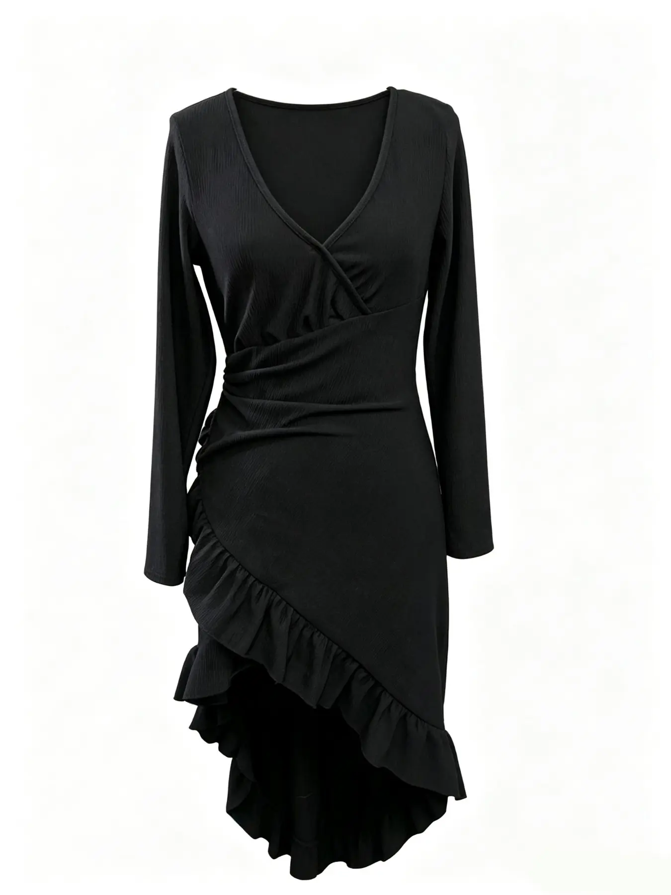 Western Cowgirl Irregular Wrap Dress, Y2K Bohemian Long Sleeve Dress for Women, Perfect for Casual Occasions