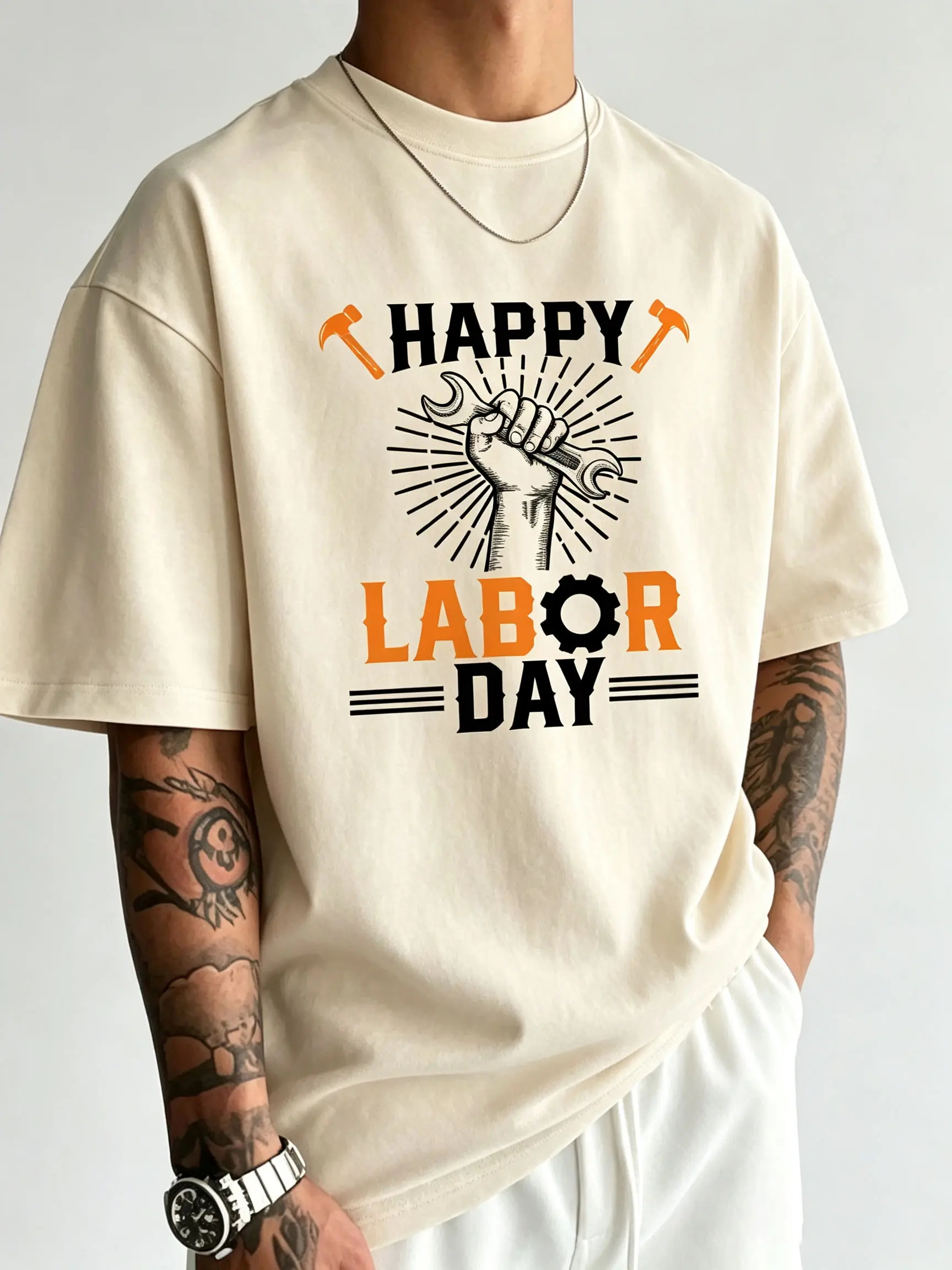 Happy Labor Day Shirt, Wrench and Hammer Graphic Tee, Blue Collar Worker Appreciation T-shirt 