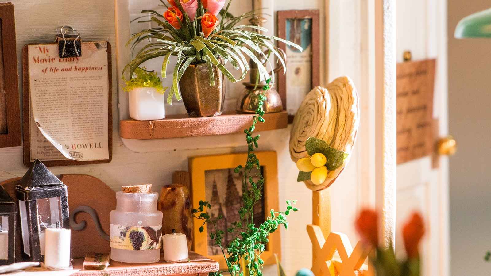 Rolife Dollhouse DIY Miniature Set Miller's Garden House LED Model Building Kit Hobby CraftHome Decor-Christmas Birthday Gifts for Boys Girls Women Friends (Miller's Garden)