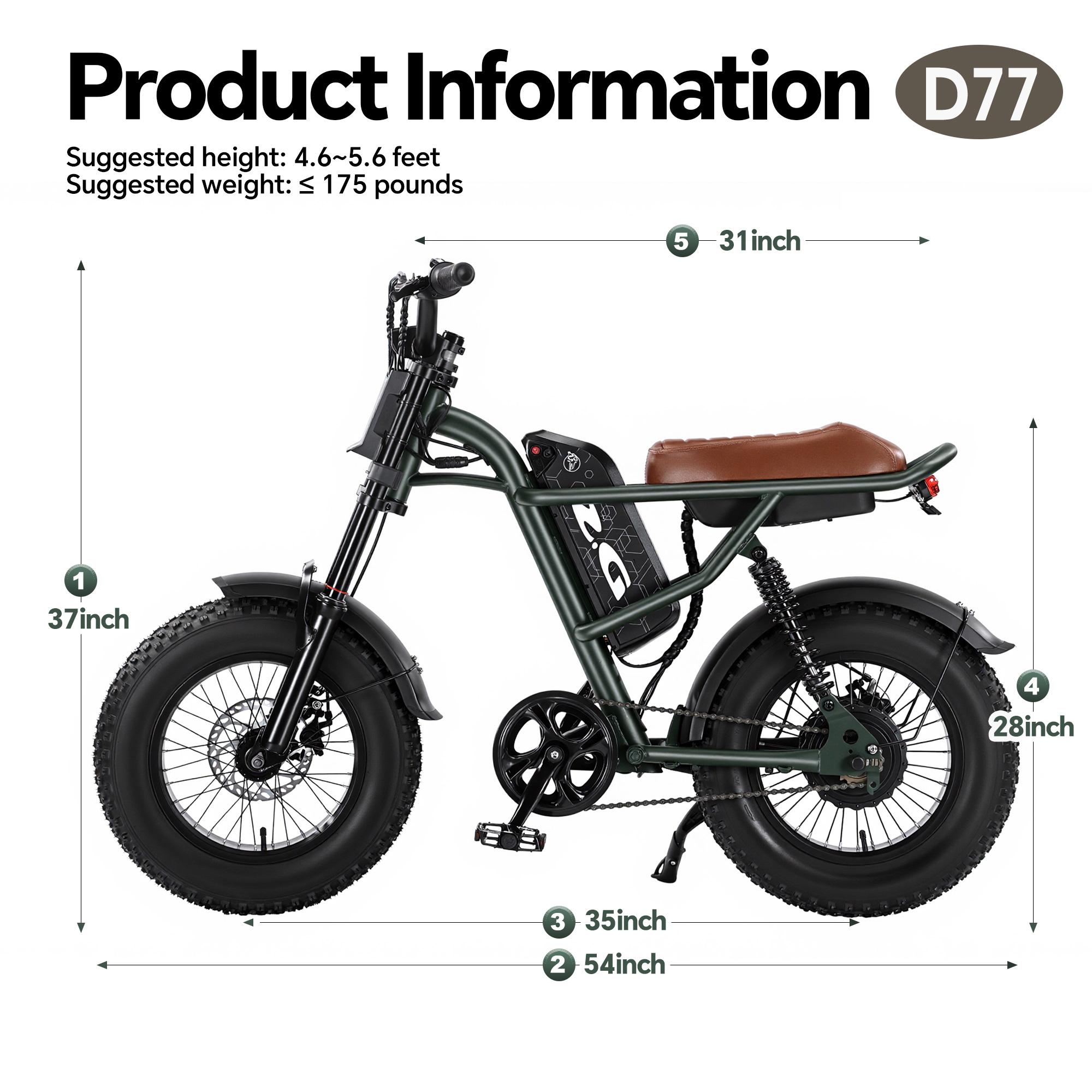Electric Bike,Equipped withHigh Carbon Steel Frame, Full SuspensionSystem,28mph Top Speed,48V 1000W, PedalAssist Range of 30-70 Miles,16-lnch All-TerrainTires,Off-Road Motorcycle. Ebike cool and stylish