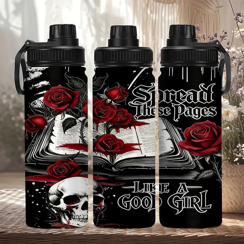 20oz Stainless Steel Insulated Water Bottle, Dark Romantic Print, Portable Cup for Car, Home, Office, Travel, Birthday Gift