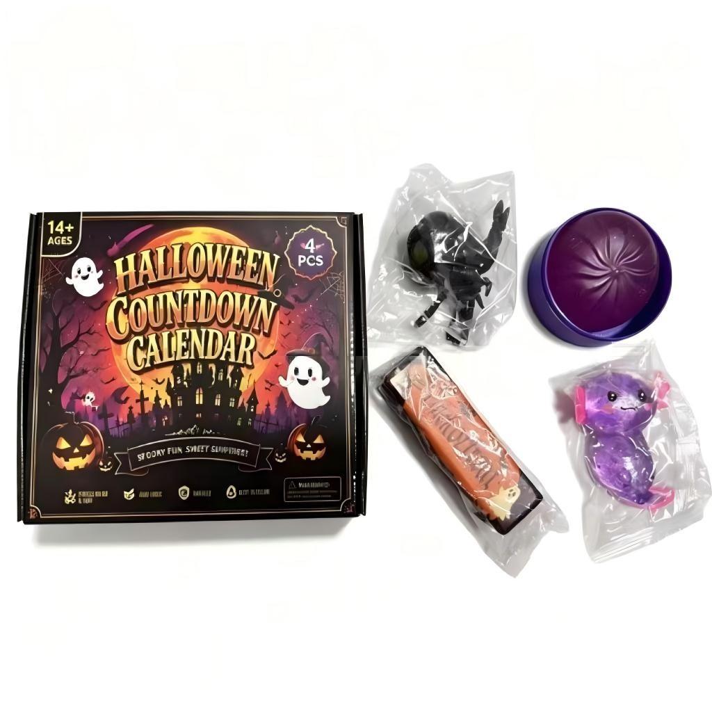 Halloween Countdown Calendar, Stress Relief Blind Box, Fun Counting Game, Perfect Decompression Gift for Kids & Adults, Festive Activity, Stress Relief Fidget