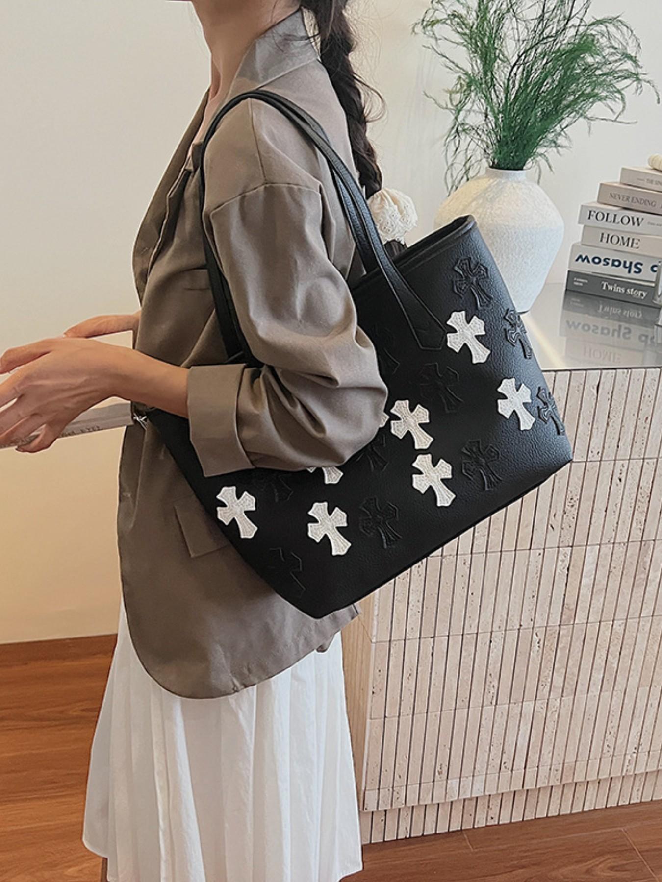 New Fashion Trendy Large Capacity Tote Bag, Casual Crossbody Shoulder Handbag, Women's Underarm Bag, Stylish and Practical