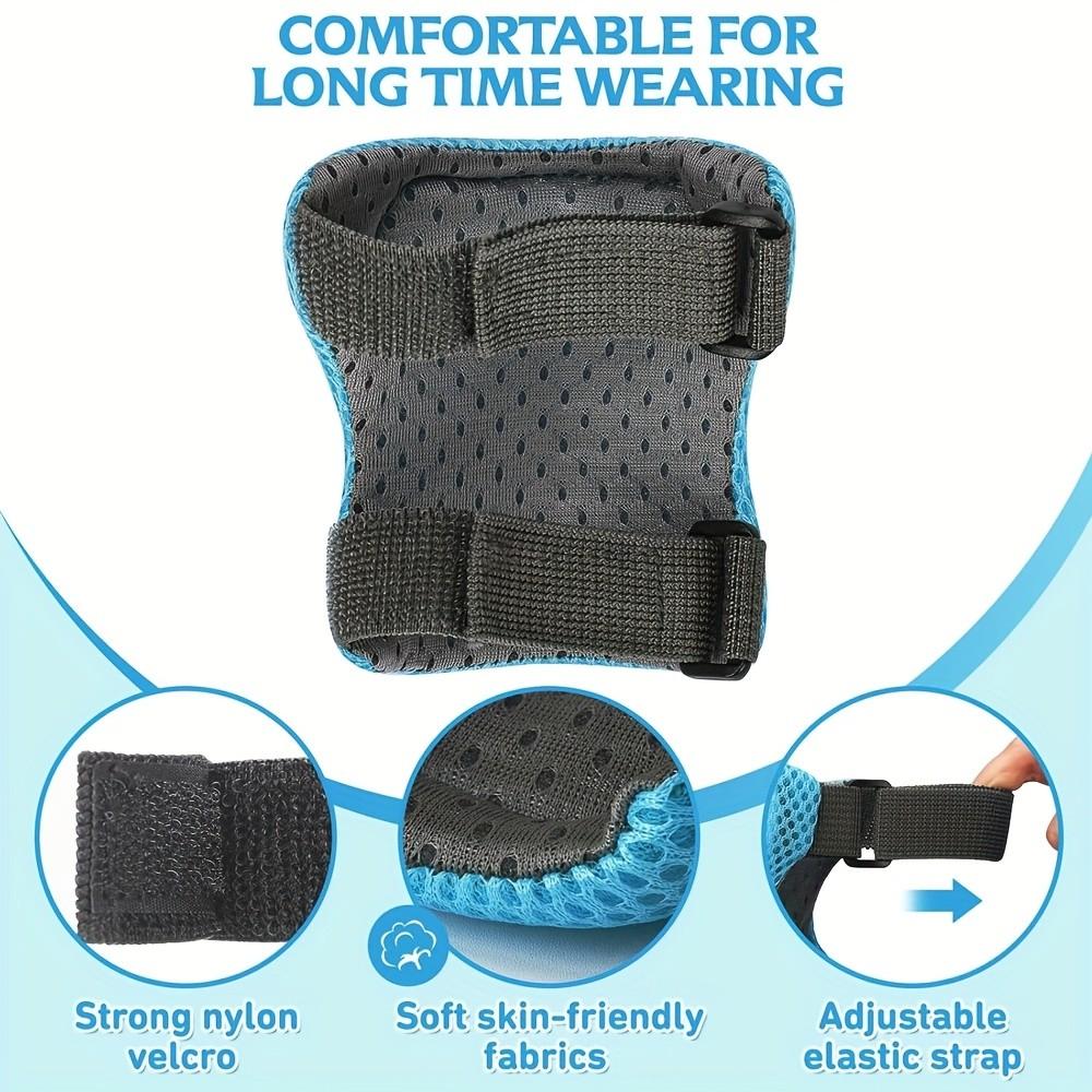 Lightweight Breathable Protective Gear Set, Knee Elbow Wrist Guards, Adjustable Velcro Design, Outdoor Safety Equipment
