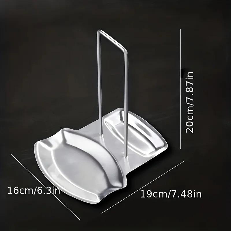 1pc Stainless Steel Pot Lid Holder with Detachable Drip Tray and Detachable Spoon Rest, Kitchen Sink Organizer for Thanksgiving, Christmas