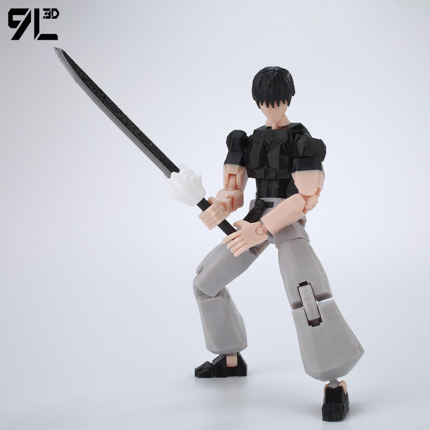9L3D Printed Jujutsu Kaisen Fushiguro Toji Anime Multi-Jointed Shapeshift Toys Action Figures Mannequin Model Ornaments Gift Toy